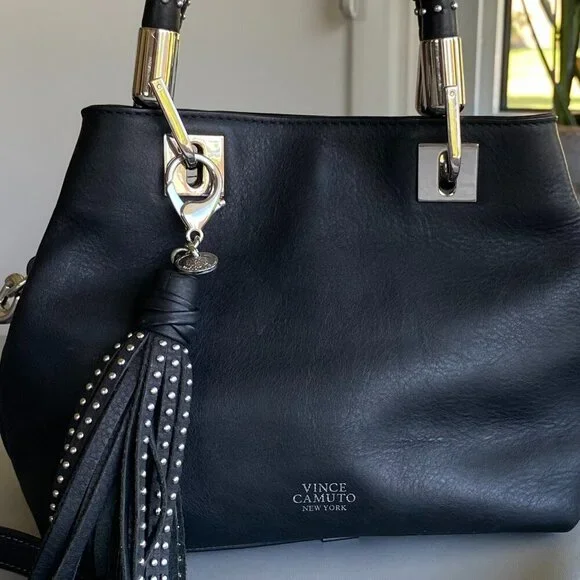 Vince Camuto Elva Studded Leather Satchel Crossbody Bag​ - Picture 2 of 15
